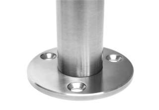Stainless Steel Railing Round Post, Square Glass Clamps  