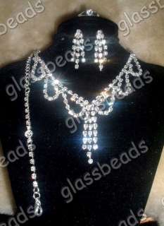 9sets Rhinestone Necklaces+Bracelets+Earrings+Rings  