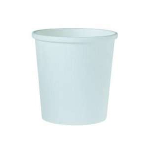SOLO Cup Company Double Poly Paper Food Container, Squat, White, 16 oz 
