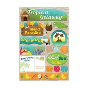  Karen Foster Tropical Vacation Cardstock Stickers 5.5X9 
