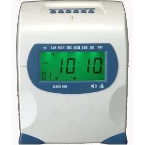 Payroll Time Clock Machine, With LCD Display, Backup Memory Recording 