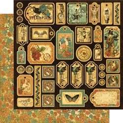 New Graphic 45 STEAMPUNK DEBUTANTE Paper By the Sheet  