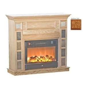   44 in. Fireplace Mantel with Tile   Medium Oak