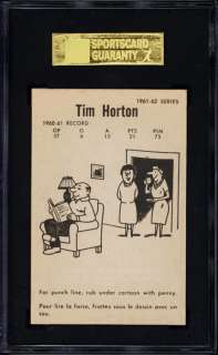 1961 62 Parkhurst #1 Tim Horton SGC 96  