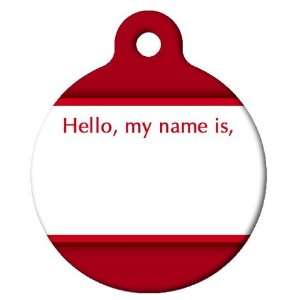 Dog Tag Art Custom Pet ID Tag for Dogs   Hello, my name is   Small 