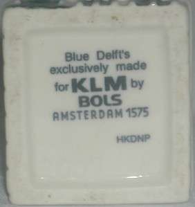 KLM Airlines Blue Delfts House #10 Bols Decanter Empty  