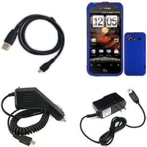  iNcido Brand HTC Incredible2 6350 Combo Rubber Blue 