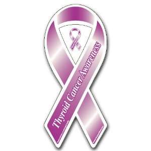 Thyroid Cancer Awareness Purple Ribbon Magnet