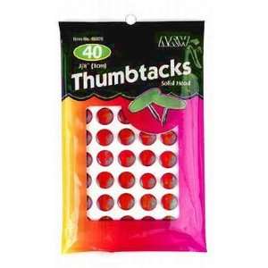  A & W Thumbtacks Nickel Solid Head Red, 1 cm (6 Pack 