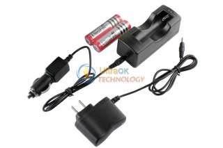   300l Flashlight Torch+AC/Car charger/holster+BATT with 3 modes  