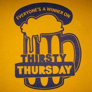 large thirsty thursday vintage party beer funny t shirt  