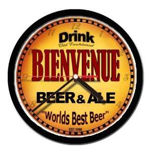  BIENVENUE beer and ale cerveza wall clock 