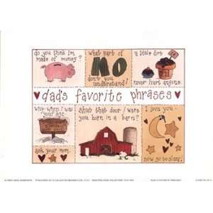  Dads Favorite Phrases   Poster by Carol Robinson (7x5 