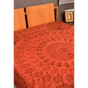  Indian Home Furnishing Silk Thread Embroidered Cotton Bed 