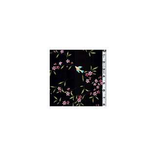  Pink/Black Floral Poplin   Apparel Fabric Arts, Crafts & Sewing