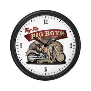  Wall Clock Toys for Big Boys Lady on Motorcycle 