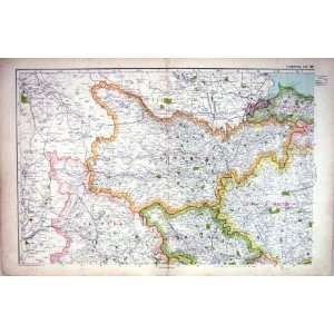  Antique Map Yorkshire England Thirsk Malton Skipton 