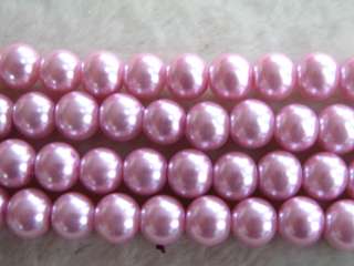 100pcs Glass Pearl Round Loose Beads 8mm BDA 10 Colours  