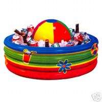 INFLATABLE BEACH BALL PARTY COOLER   NEW  