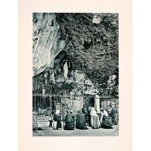  1904 Photogravure Lourdes Grotto Bernadette Soubirous 