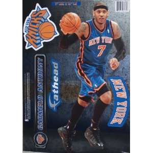 Carmelo Anthony Fathead New York Knicks Logo Official NBA Wall Graphic 