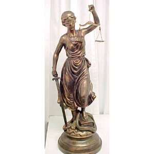   Large Bronze Finish Lady Justice Statue Law 31 Themis