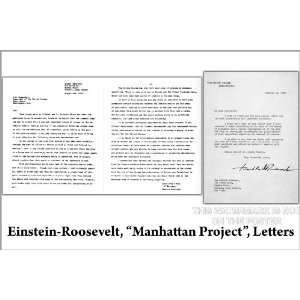  Einstein Roosevelt Letters, The Manhattan Project   24x36 