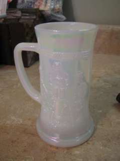 FEDERAL USA Milk Glass MOTHER OF PEARL Beer Stein/Mug  