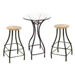   30 inch Table and Backless Swivel Stool Bistro Bar Set
