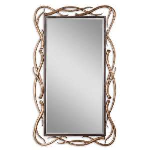 Uttermost 71 Inch Cipriano Wall Mounted Mirror Heavily Antiqued Gold 