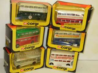 Corgi Group of 6 Routemaster Buses, 1/64 Scale  