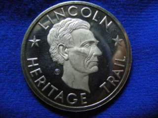 1969 Silver Matte Proof Lincoln Heritage Trail Medal  