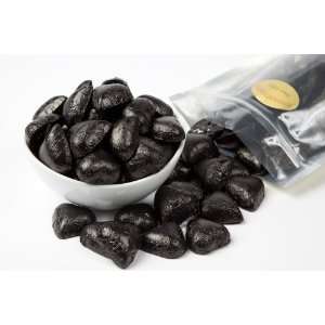 Black Foiled Milk Chocolate Hearts (1 Grocery & Gourmet Food