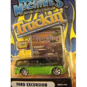  Muscle Machines Ford Excursion, Greenn Black, Rubber Mags 