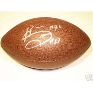  Brandon Jacobs Autographed Wilson NFL Football
