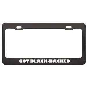 Got Black Backed Jackal? Animals Pets Black Metal License Plate Frame 
