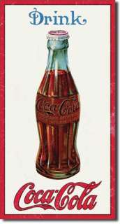 COCA COLA COKE 1915 Green Soda Bottle Diner Tin Sign  