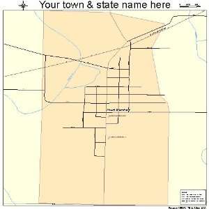  Street & Road Map of Mount Blanchard, Ohio OH   Printed 