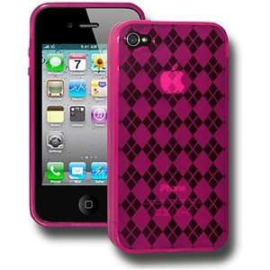 New Amzer Luxe Argyle High Gloss Tpu Soft Gel Skin Case Hot Pink For 