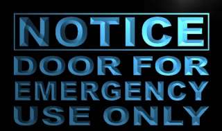 m692 b Notice Door For Emergency Use only Neon Sign  
