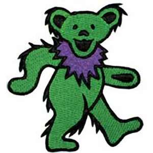  THE GRATEFUL DEAD DANCING BEAR GREEN EMBROIDERED PATCH 