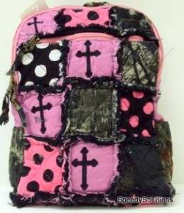 Quilted Mossy Dot Rag Back Pack Backpack Purse Oak Camo  