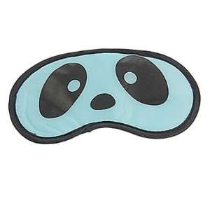   Blue Panda Eyes Print Nylon Sleeping Aid Eye Mask Shade Blinder 2 Pcs