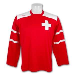 Team Switzerland IIHF 2010 Swift Replica Red Hockey Jersey  