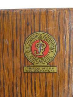Antique 30s O.D. JENNINGS BLACK JACK 21 SLOT MACHINE GAME COIN OP 5 