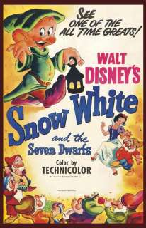 Vintage Snow White and the Seven Dwarfs Poster/Reproduction  