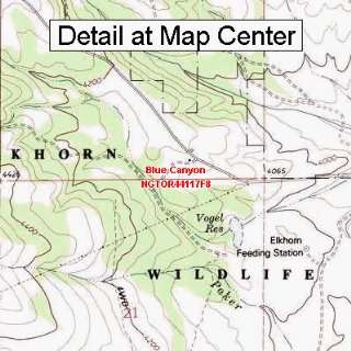  USGS Topographic Quadrangle Map   Blue Canyon, Oregon 