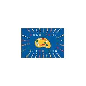  Learning Carpet CPR415   Paintbrushes Educational Rug 