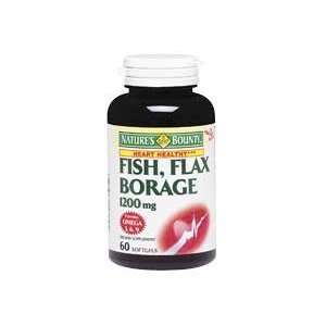  Natures Bounty Flax Fish Borage Oil Softgels 60 Health 