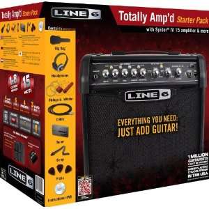  Line 6 Totally Ampd Spider IV 15 Guitar Amp Starter Pack 